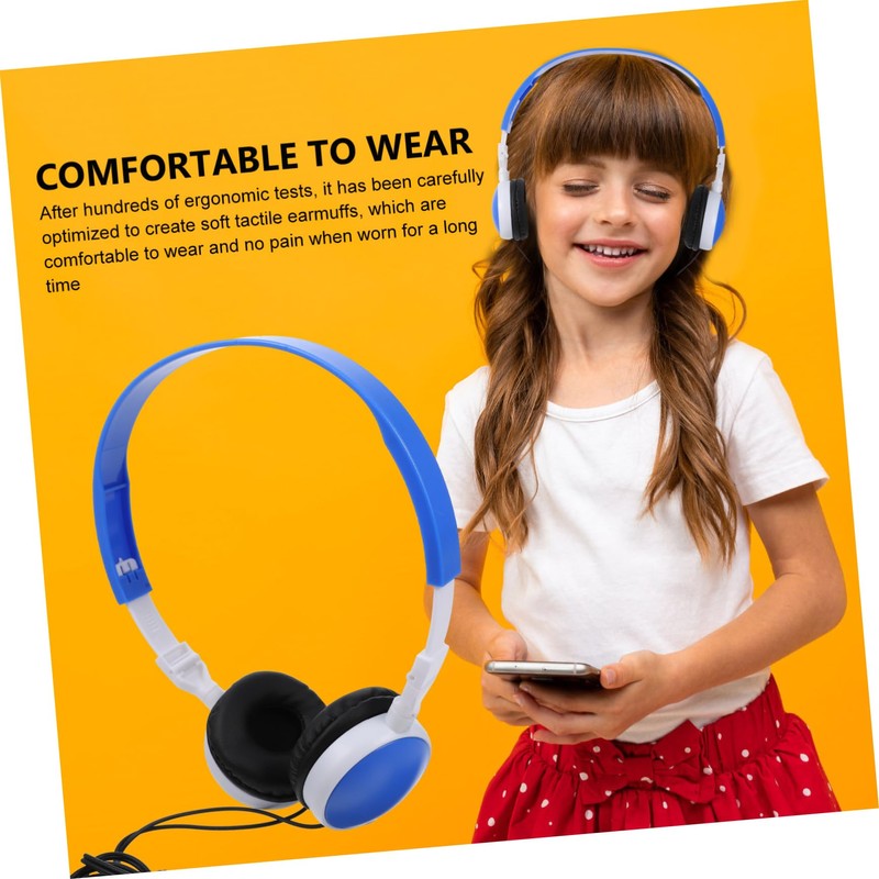 TEHAUX 1pc Foldable Headset Lightweight Ear Headphones for School Music