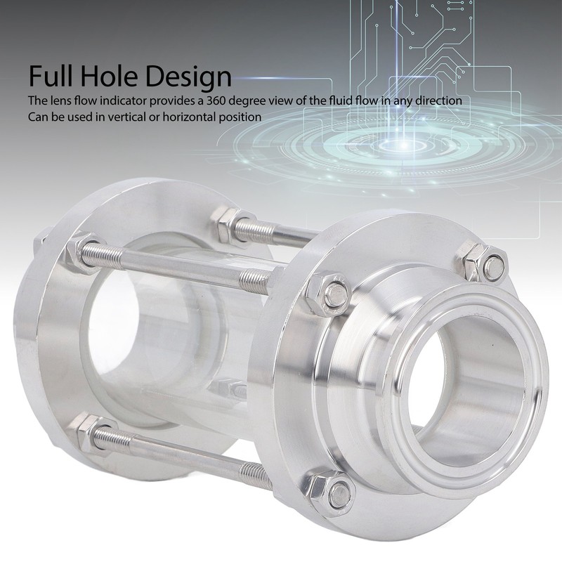 In Line Sight Glass Food Grade 304 Stainless Steel Omnidirectional