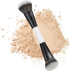 Pincel de Maquillaje,Cerdas Sintéticas Densas de Doble Punta Brochas De Maquillaje Para Base Líquida Para Difuminar Para Polvo Contorno Corrector Bronceador Mujeres Hogar Viaje Fiesta Escenario
