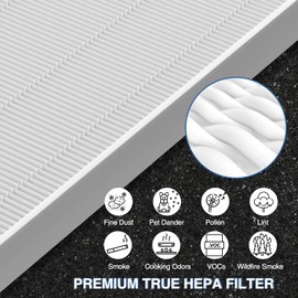AP-1512HH H13 True HEPA Replacement Filter for Coway AP-1512HH AP1512HH Mighty Air Purifier, AP-1512HH-FP Item NO #3304899, 3 Pack HEPA Filter Only