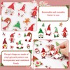 Whaline 46Pcs Christmas Thick Gel Clings Cute Xmas Gnome Design
