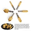 COMOWARE Countersink Drill Bit Set- 7 Pcs Counter Sinker Drill