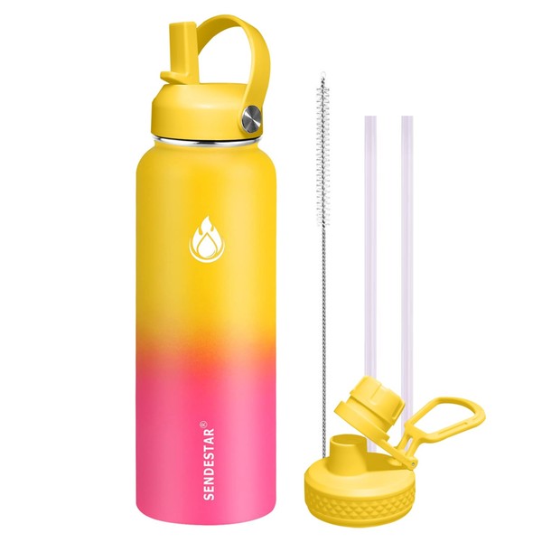 SENDESTAR Stainless Steel Water Bottle, Wide Mouth Water Bottle 32