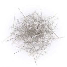 200Pcs Alfileres De Costura, Cabeza De Cristal Perla con Diseño Lágrima En Acrílico Y Acero, para Manualidades, Bodas Y Costura