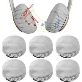 HESUSUSI Stretchy Headphone Covers Pack of 6 10 cm Earcup Earpad Covers Stretchable Headphone Covers Washable Foam Headphones Ear Cups for Most on Ear Headphones with 9 to 11 cm Ear Pads