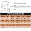 WOWENY Thermal Shirts for Women Square Neck Fleece Lined 3/4