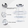 diisunbihuo Modern LED Chandeliers Crystal Chandeliers Ceiling Light Three Rings
