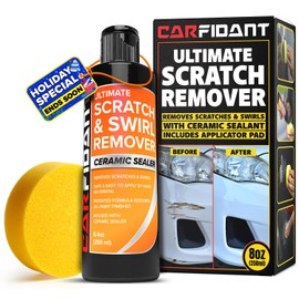 Carfidant Scratch Repair and Swirl Remover - Car Paint Scratch Remover & Restorer Kit with Buffer Pad - Polishing & Waxing Kits - Compound for Vehicles Paint Repair - 8.4 fl. Oz.