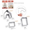 3Pcs Christmas House Cookie Cutter Set, Mini Ginger House Stainless