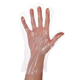 100 Stück Hygonorm HDPE-Handschuhe Polyclassic Strong | geblockt, transparent, 9/L, L: 29cm, Einweghandschuhe , Einmalhandschuhe, Transparenthandschuhe, Tankstellehandschuhe,Küchehandschuhe