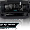 YUNFUER 3/8" x 92ft Synthetic Winch Rope Cable Kit, 26000LBS
