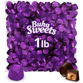 Rolo Dark Chocolate Christmas Candy with Caramel Inside, 1lb Pack of Christmas Candy Individually Wrapped, Premium Purple Candy for All Occasions, Perfect Dark Chocolate Rolos for Stocking Stuffers