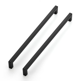 Ravinte 10 Pack 12-3/5 Inch Kitchen Square Cabinet Handles Matte Black Pulls Black Drawer Pulls Kitchen Cabinet Hardware Handles