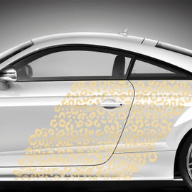 Finest Folia Set of 6 DIN A4 Sheets Car Stickers Leopard Pattern Motorcycle Bus Sticker Car Accessories Leopard Print Tuning Decor Design Film K172 (Beige Brown)