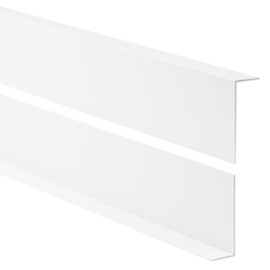 Quest PVC Edge Protection Angle - Without Tape - Edge Strip and Corner Protection - Corner Strip Angle Profile - 50 x 20 mm, 100 cm, White