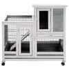Esright Rabbit Hutch Pet House for Small Animals 37 inches