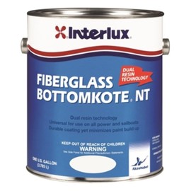 Interlux Fiberglass Bottomkote NT, 1 Gallon, Blue, Antifouling Marine Paint for Boats