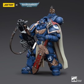 BEERISE JOYTOY 1/18 Action Figures - Warhammer 40,000 Ultramarines Captain with Master Crafted Heavy Bolt Rifle - 5‘’,Highly Posable Collectible Model Ages 15+