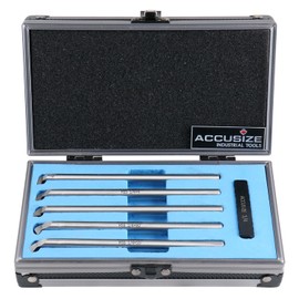Accusize Industrial Tools 1/4'' 6Pcs H.S.S. Internal Threading and Boring Tool Set, 2663-2001