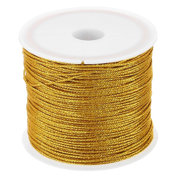PATIKIL 100m/109yards Metallic Cord, 1 Roll 0.3mm Dia Tinsel Ornament