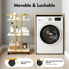 3 Tier White Rolling Cart,Metal Beauty Rolling Storage Rack Cart with Wheels Multi-Purpose Heavy-Duty Salon Trolley Carts Organizer Nail Carts for Home Patio Office Salon Beauty Spa Tattoo Manicure