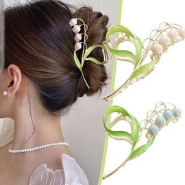 HAPVITAL Hair Clip, Romantic Tulip Styling Hair Clip, Flower Hair Clip, Hair Clip, Hair Accessory, Women's, Recommended for Women of All Ages, Popular, Korean Style, Cute, Simple, Stylish, Office, Women(Pink)
