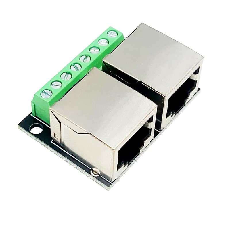 PENGLIN 2 x RJ45 Ethernet Breakout Board Double Socket Adapter,