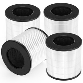 SAKEGDY 4 Pack PU-P05/AC201B Replacement Filter Compatible with FULMINARE PU-P05 and Purivortex AC201B, 3-IN-1 Filter