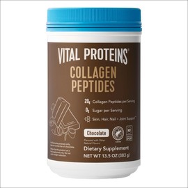 Vital Proteins Chocolate Collagen - Peptides Powder Supplement | 13.5 oz, Supports Hair, Nail, Skin, Bone and Joint Health