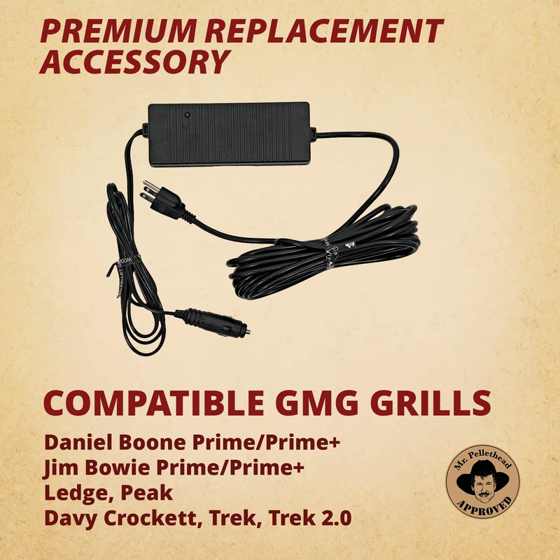 Pellethead GMG AC Adapter for Prime Prime+ Grills
