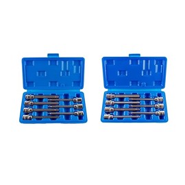 VCT 14pc 3/8" Drive Extra Long Hex Bit Socket Set SAE Standard/MM Metric Professional Grade S2 Steel