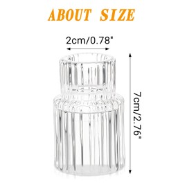 10Pcs Glass Candle Holder for Candlestick - Clear Small Tapered Candle Holder Wedding Decor Table Centerpiece Bulk for Candle Sticks Christmas Party Living Room Dinner Advent