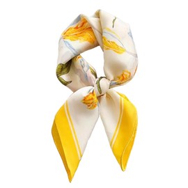 CODCOS 27.5 Inch Silk Feeling Scarf for Women Square Satin Head Scarf Hair Wrap Bandana