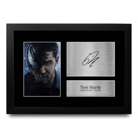 HWC Trading FR A4 Tom Hardy Venom Gifts Printed Signed Autograph Picture for Movie Memorabilia Fans - A4 Framed