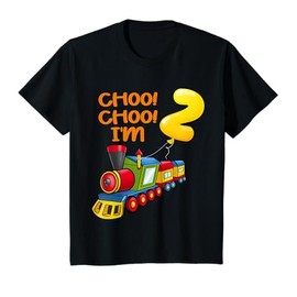 Kids Train 2 Year Old Boy Choo Choo 2nd Birthday T-Shirt