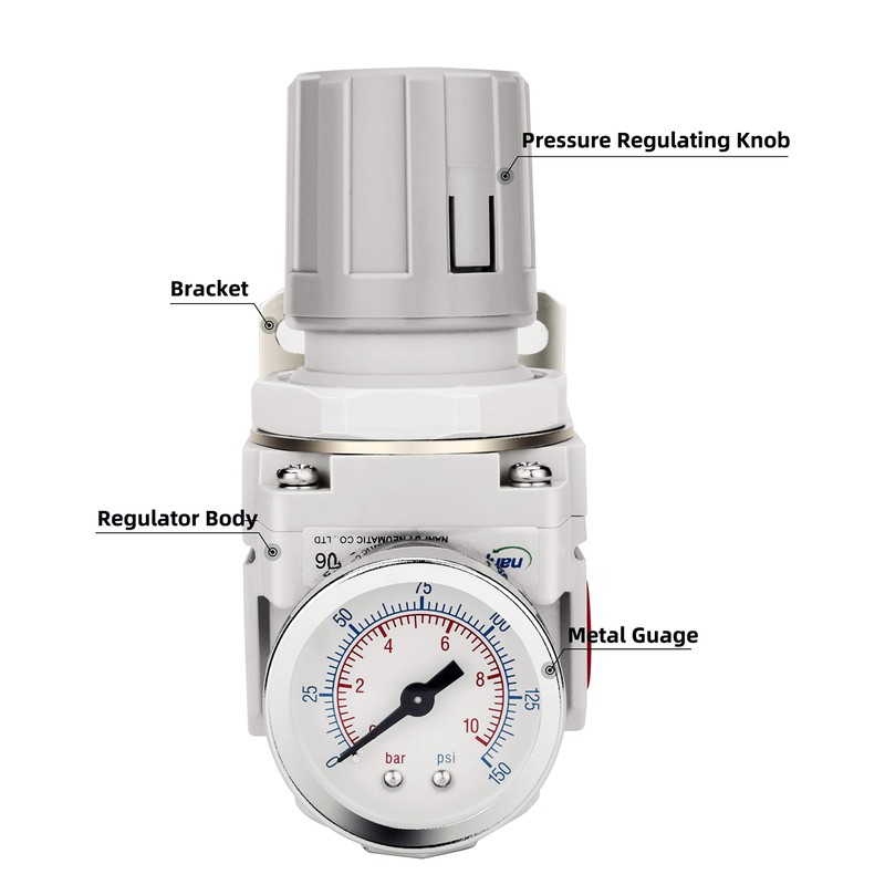 NANPU 3/4" NPT Air Regulator for Compressed Air System, 150