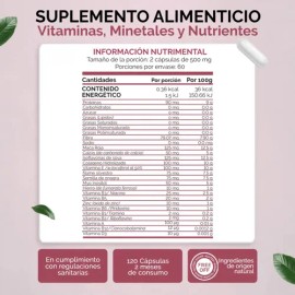 Multivitaminico Mujer Premium  Colageno Hidrolizado, Isoflavonas Soya, Inositol, Maca, Onagra, Calcio, Complejo B, Zinc, Vitamina B12  Ideal 40 Años  