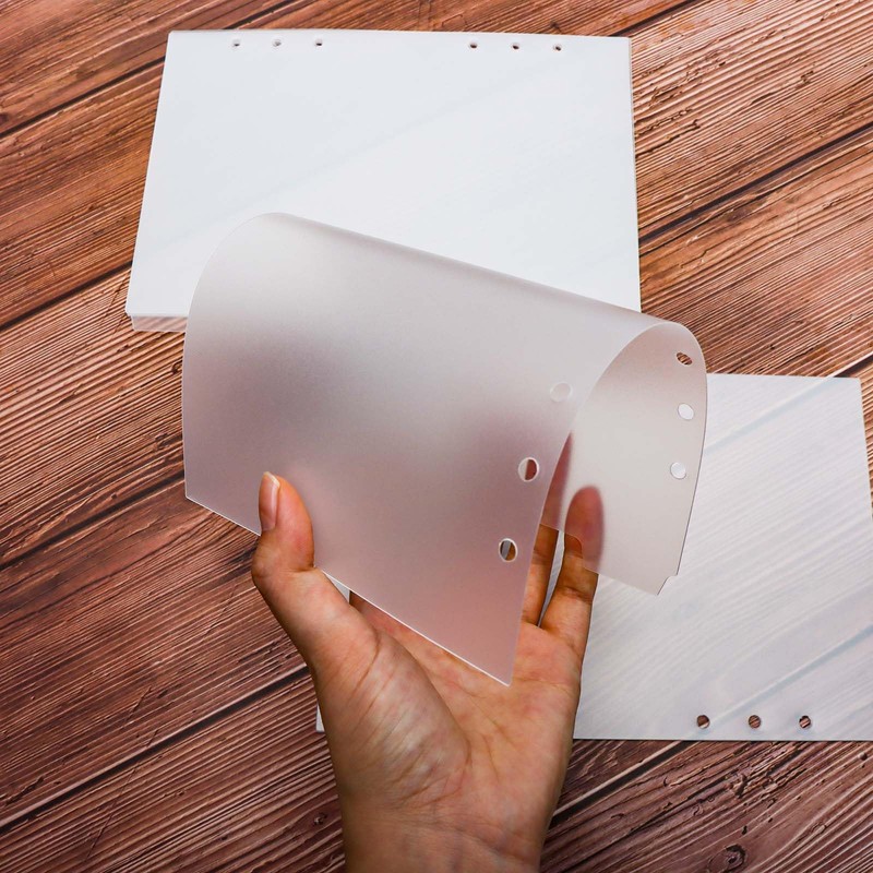 A5 Binder Dividers Top 5 Tabs Frosted Plastic Index Divider