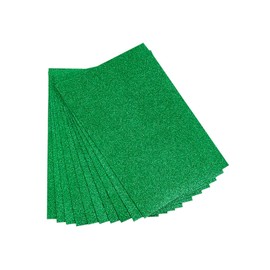 10 Pcs Glitter Foam Sheets EVA Foam Sheets A4 Craft Foam Paper for DIY Crafts Scrapbooking, Green