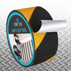 LifeGrip Non-Slip Tape, Aluminum-Backed, Conformable Safety Grip Anti-Slip Tape (2" X 15', Yellow/Black)