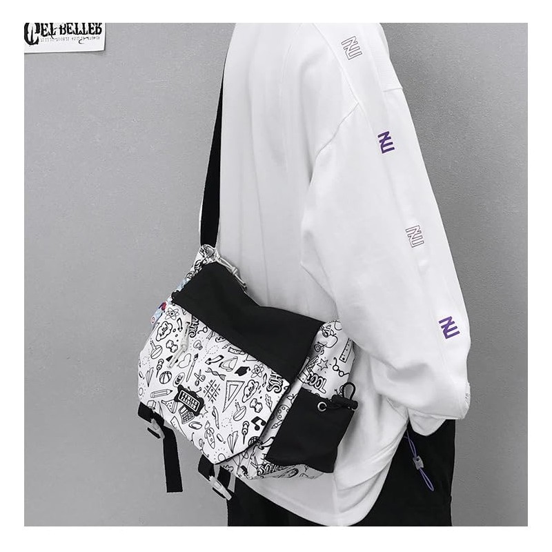 Inshere Cute Shoulder Bag, Aesthetic Shoulder Bag, Nylon Y2K Shoulder