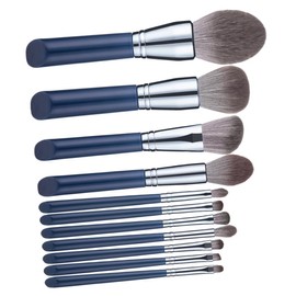 Mikinona Makeup Kit 11pcs Wooden Handle Brushes Eye Shadow Makeup Set Super Soft for Festival