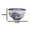 Pack Of 4 Blue Japanese Hokusai Great Wave Design Ceramic