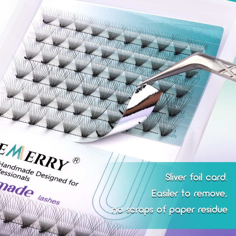 GEMERRY Pack of 2 eyelash extensions, 10 D 0.07 volume,