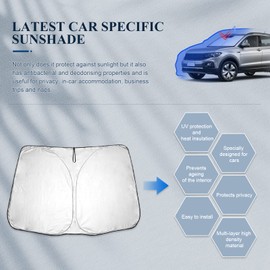 BIBIBO VW T-Cross Cover Car Windscreen Compatible with VW T-Cross/R-Line/SE 2018-2024, Car Sun Protection for Windscreen Foldable Windscreen Cover Against UV Rays