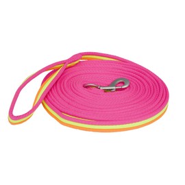 Rhinegold Carnival Bright Lunge Rein-Pink/Orange