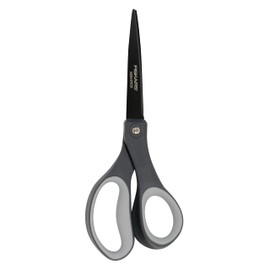 Fiskars 8" Comfort Grip Non-stick Titanium All Purpose Scissors - Stainless Steel Blades for Everyday Cutting Tasks - Home, Office, and Arts & Crafts - Gray