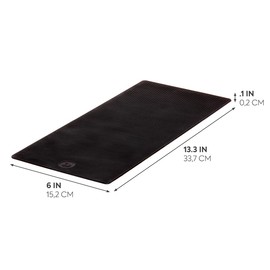 iDesign The Sarah Tanno Collection Heat-Resistant Silicone Mat for Cosmetic Drawer Organizers, Black