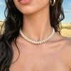 CLASSYZINT White Resin Bead Necklace for Women Boho Choker Necklace