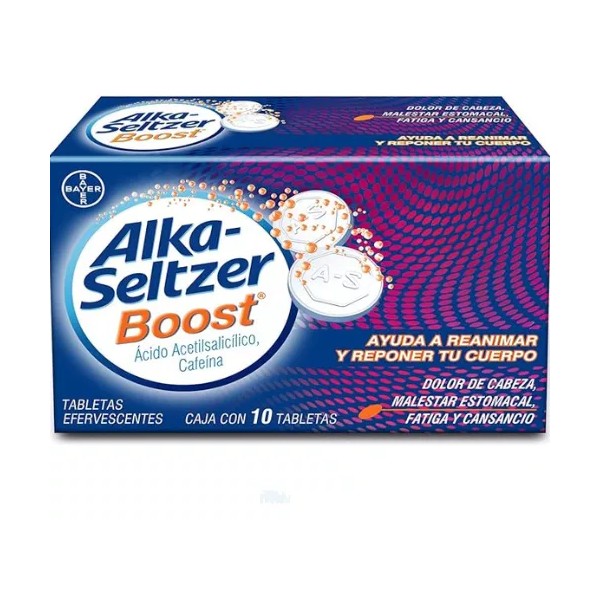 Alka Seltzer tabletas efervescentes boost caja con 10 tabletas